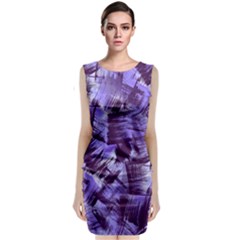 Purple Paint Strokes Classic Sleeveless Midi Dress by KirstenStar