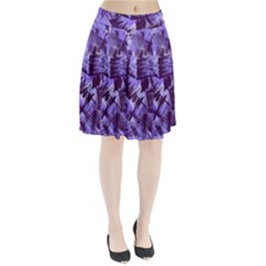 Purple Paint Strokes Pleated Skirt