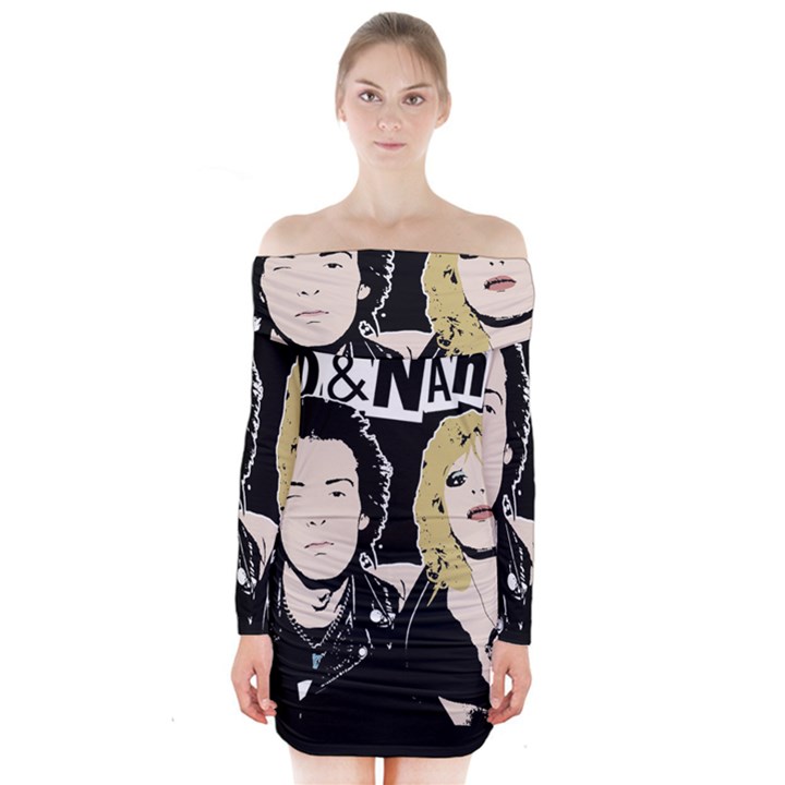 Sid and Nancy Long Sleeve Off Shoulder Dress