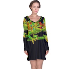 Chameleons Long Sleeve Nightdress by Valentinaart