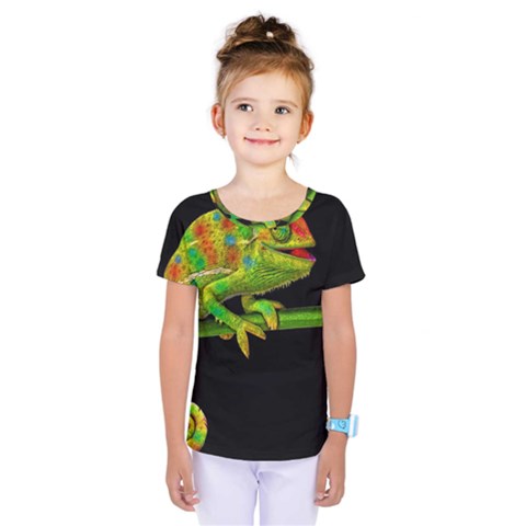 Chameleons Kids  One Piece Tee by Valentinaart