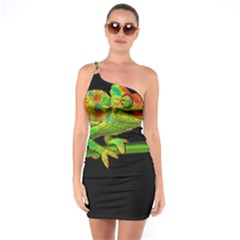 Chameleons One Soulder Bodycon Dress by Valentinaart