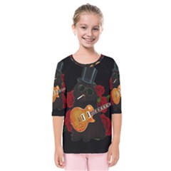 Puli Dog - Slash  Kids  Quarter Sleeve Raglan Tee