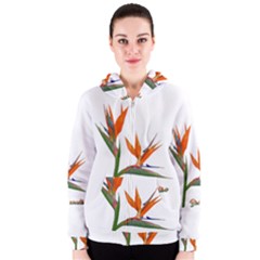 Bird Of Paradise Women s Zipper Hoodie by Valentinaart