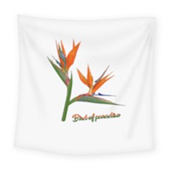 Bird Of Paradise Square Tapestry (large) by Valentinaart