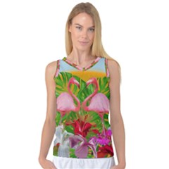 Flamingo Women s Basketball Tank Top by Valentinaart