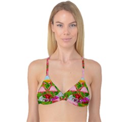 Flamingo Reversible Tri Bikini Top by Valentinaart