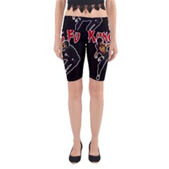 Kung Fu  Yoga Cropped Leggings by Valentinaart