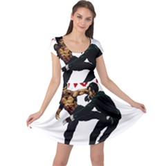 Kung Fu  Cap Sleeve Dresses by Valentinaart