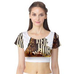 Ben Hur Short Sleeve Crop Top (tight Fit) by Valentinaart