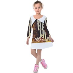 Ben Hur Kids  Long Sleeve Velvet Dress by Valentinaart