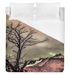 Fantasy Landscape Illustration Duvet Cover (queen Size) by dflcprints