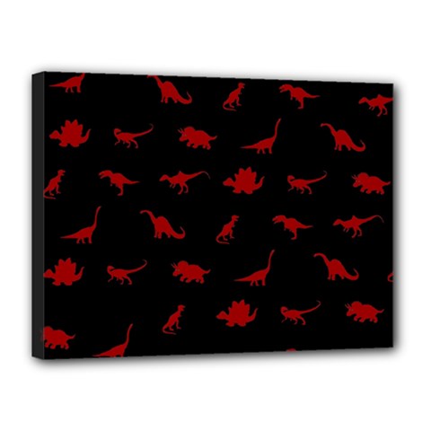 Dinosaurs Pattern Canvas 16  X 12  by ValentinaDesign