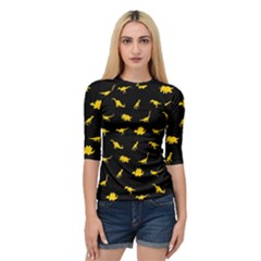 Dinosaurs Pattern Quarter Sleeve Tee