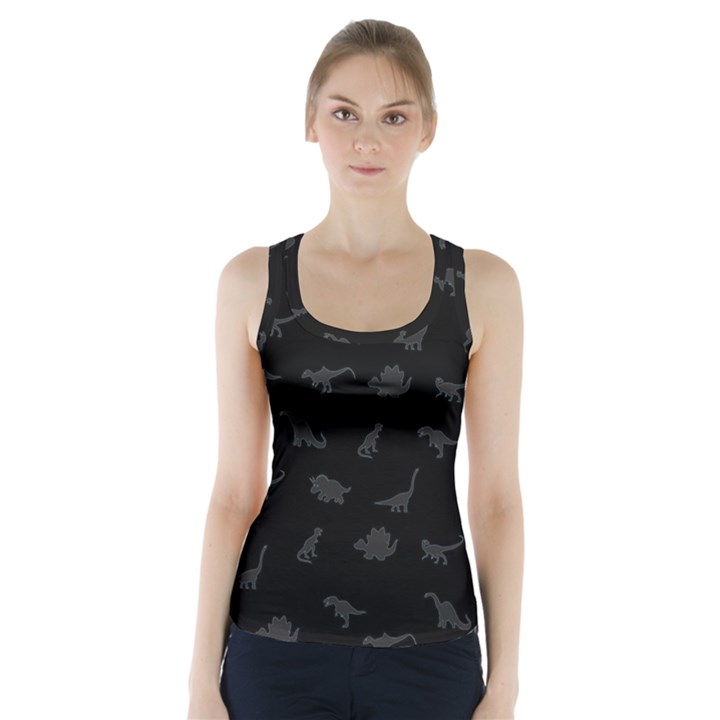 Dinosaurs pattern Racer Back Sports Top