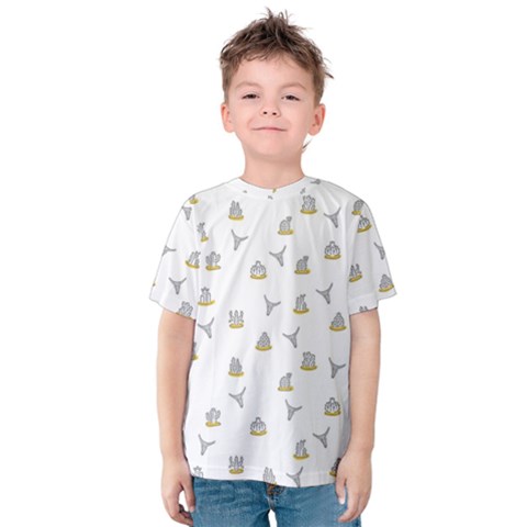 Cactus Pattern Kids  Cotton Tee by ValentinaDesign