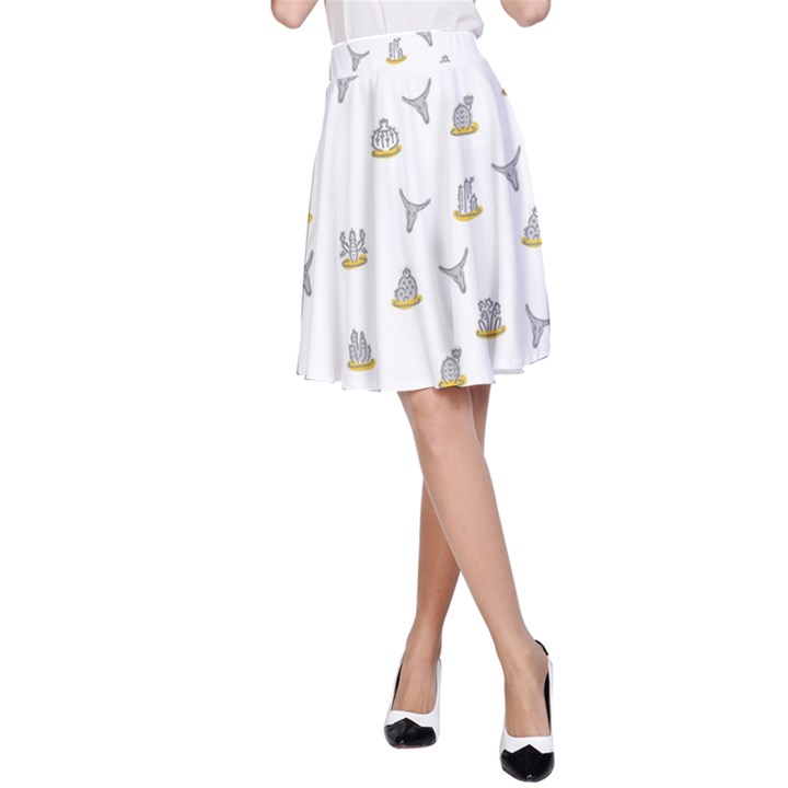 Cactus pattern A-Line Skirt