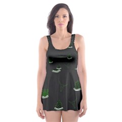 Cactus Pattern Skater Dress Swimsuit by ValentinaDesign