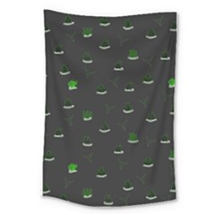 Cactus Pattern Large Tapestry by ValentinaDesign