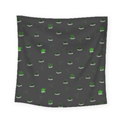 Cactus Pattern Square Tapestry (small) by ValentinaDesign