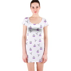 Cactus Pattern Short Sleeve Bodycon Dress by ValentinaDesign