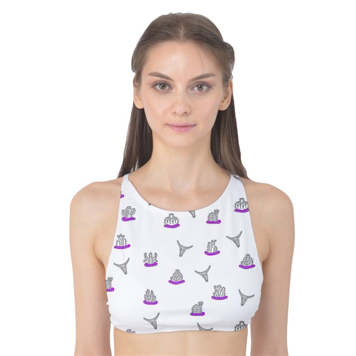 Cactus pattern Tank Bikini Top