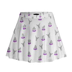 Cactus Pattern Mini Flare Skirt by ValentinaDesign