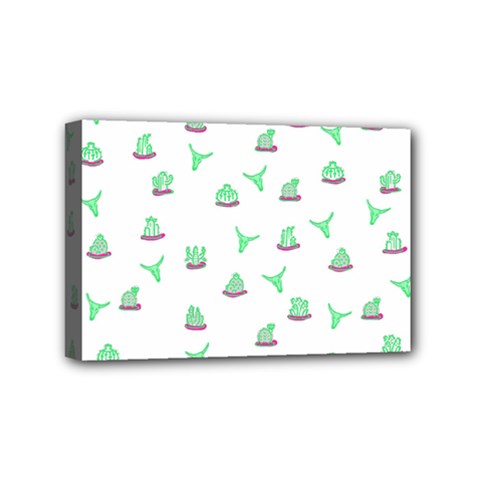 Cactus Pattern Mini Canvas 6  X 4  by ValentinaDesign