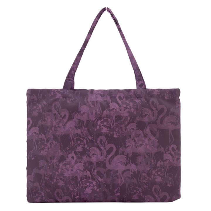 Flamingo pattern Medium Zipper Tote Bag