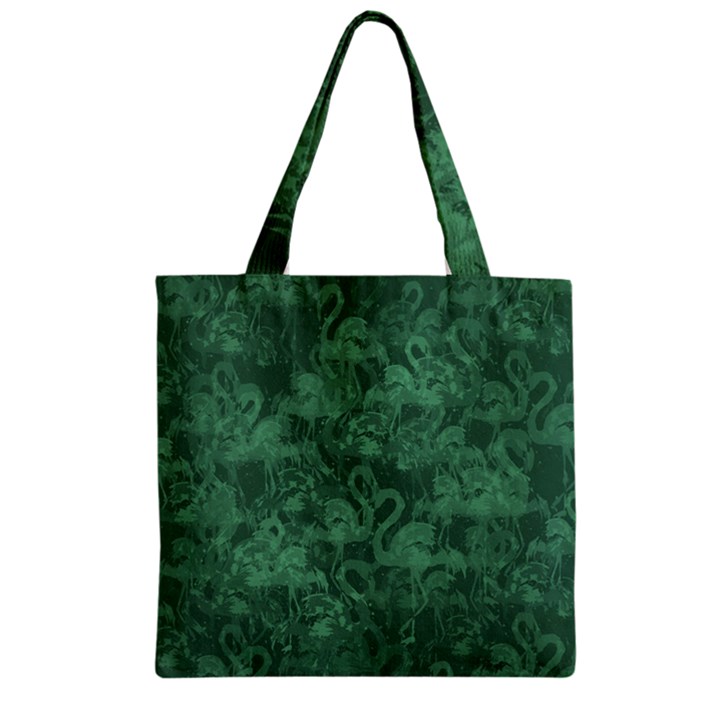 Flamingo pattern Zipper Grocery Tote Bag