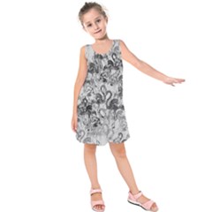 Flamingo Pattern Kids  Sleeveless Dress by ValentinaDesign