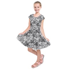 Flamingo Pattern Kids  Short Sleeve Dress by ValentinaDesign