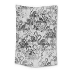 Flamingo Pattern Small Tapestry by ValentinaDesign