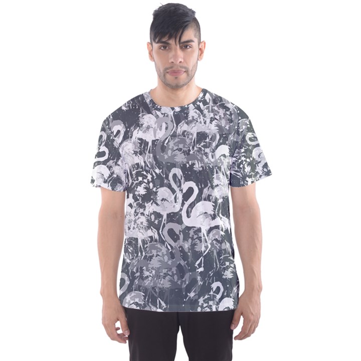 Flamingo pattern Men s Sport Mesh Tee