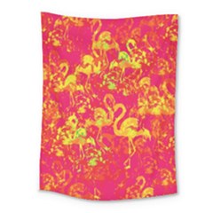 Flamingo Pattern Medium Tapestry by ValentinaDesign