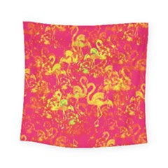 Flamingo Pattern Square Tapestry (small) by ValentinaDesign