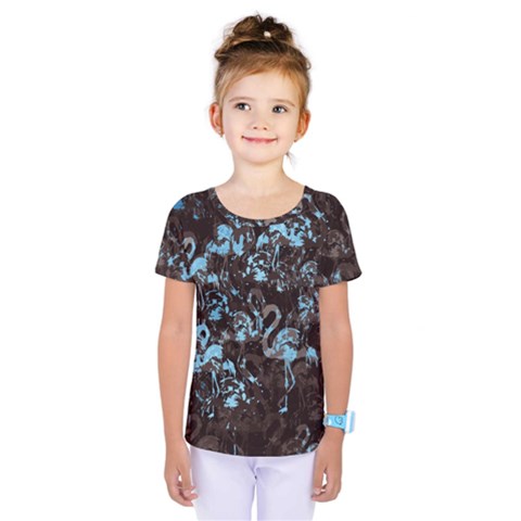 Flamingo Pattern Kids  One Piece Tee by ValentinaDesign