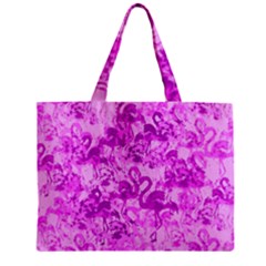 Flamingo Pattern Zipper Mini Tote Bag by ValentinaDesign