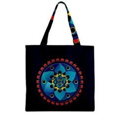 Abstract Mechanical Object Zipper Grocery Tote Bag by linceazul