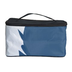 Blue White Hill Cosmetic Storage Case by Mariart