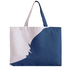 Blue White Hill Zipper Mini Tote Bag