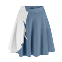 Blue White Hill High Waist Skirt