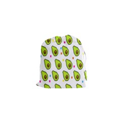 Avocado Seeds Green Fruit Plaid Drawstring Pouches (xs) 