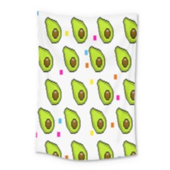 Avocado Seeds Green Fruit Plaid Small Tapestry by Mariart