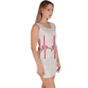 Cardiogram Vary Heart Rate Perform Line Red Plaid Wave Waves Chevron Sleeveless Bodycon Dress View3