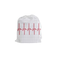 Cardiogram Vary Heart Rate Perform Line Red Plaid Wave Waves Chevron Drawstring Pouches (small)  by Mariart