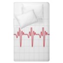 Cardiogram Vary Heart Rate Perform Line Red Plaid Wave Waves Chevron Duvet Cover Double Side (Single Size) View2