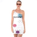 Atomic Starbursts Circle Line Polka One Soulder Bodycon Dress View1