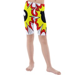 Book Explosion Boom Dinamite Kids  Mid Length Swim Shorts by Mariart