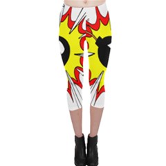 Book Explosion Boom Dinamite Capri Leggings  by Mariart